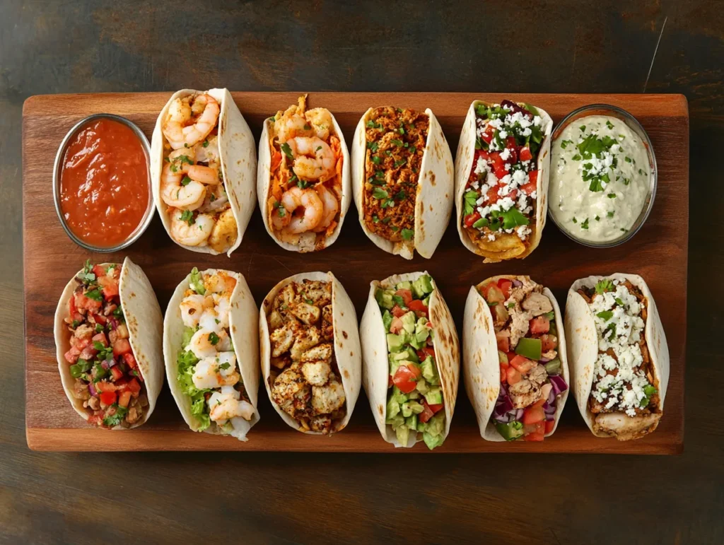 Variety of Burrito King menu items