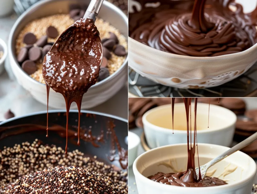 Step-by-step process of making quinoa crisps