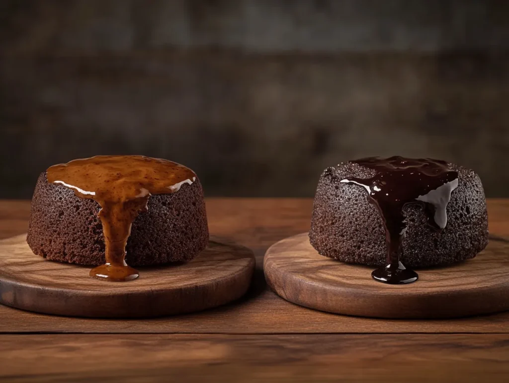 Domino’s vs. Homemade Chocolate Lava Cake side-by-side