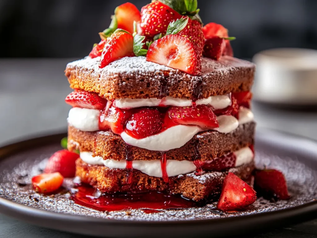 Assembling Orange Blossom Strawberry Shortcake