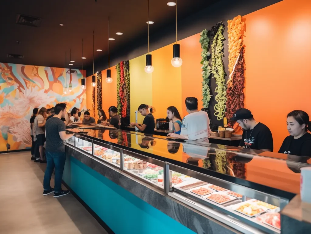 Inside Kazu Sushi Burrito restaurant