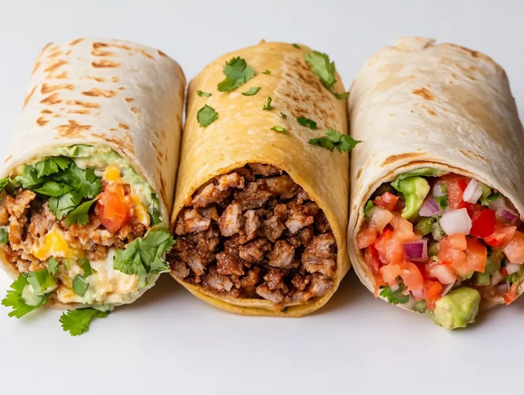 Comparing three burrito brands visually
