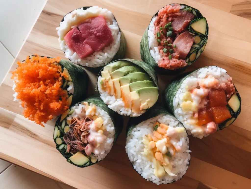 Sushi burrito vs poke bowl layout