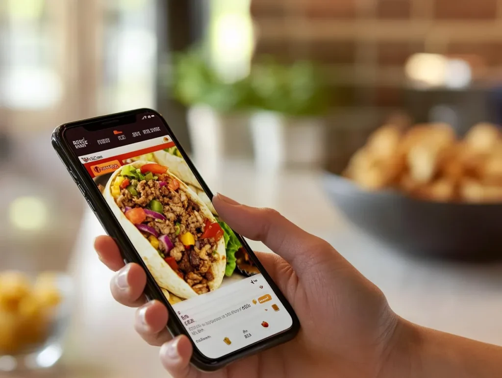 Ordering food online on mobile