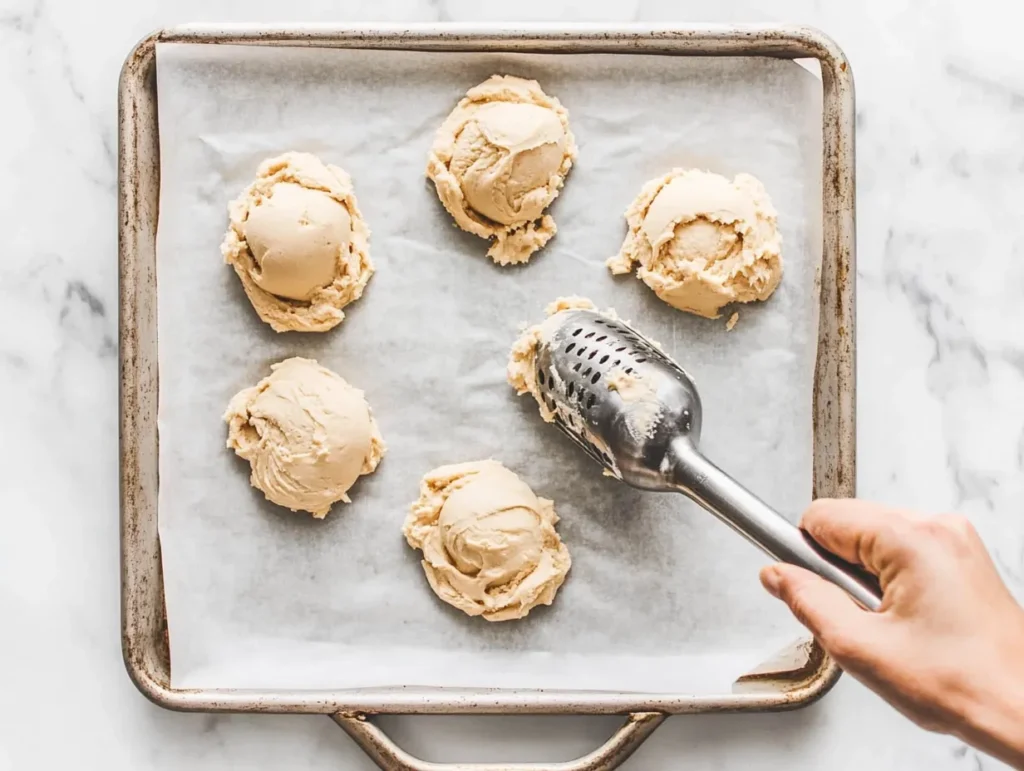 Scooping Ricotta Cookie Dough