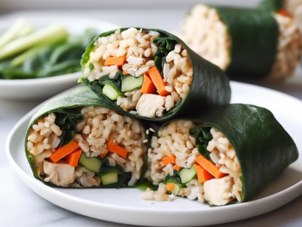 Healthy version of sushi burrito