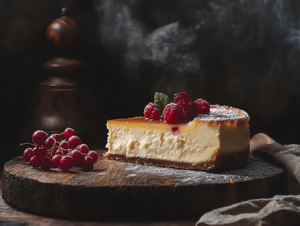 Ricotta cheesecake with berries