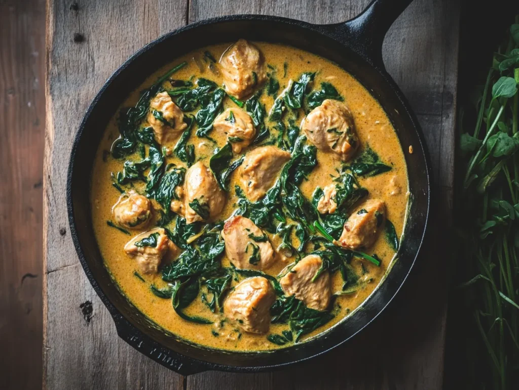 One-pan creamy chicken and spinach