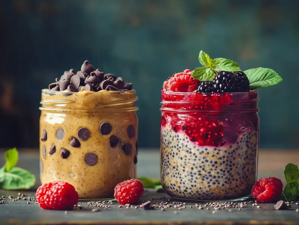 Overnight Oats Peanut Butter and Berry Variations