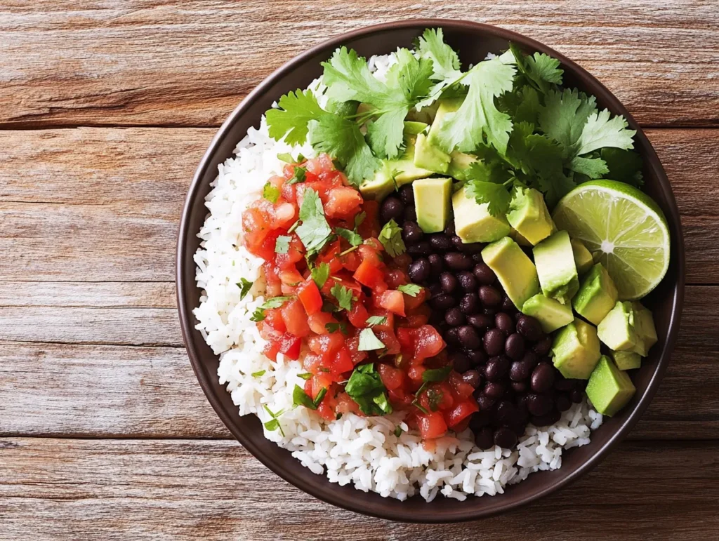 Black Bean Burrito Bowl Quick Meal 
