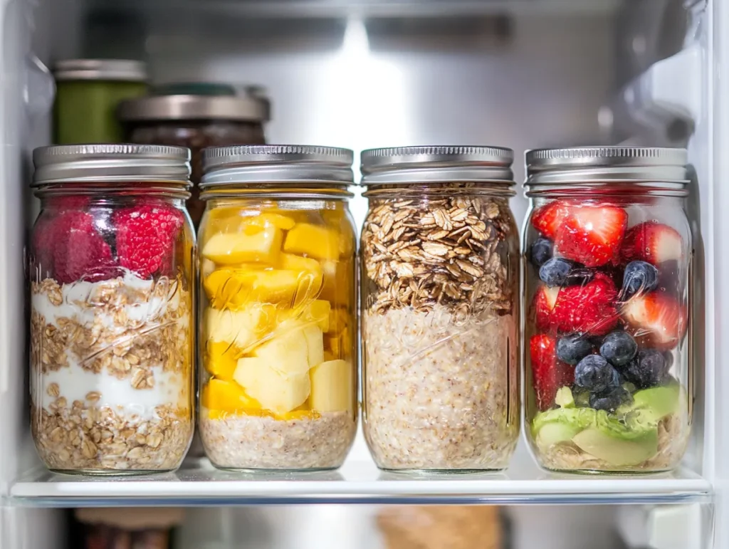 Overnight Oats Meal Prep Storage in Mason Jars