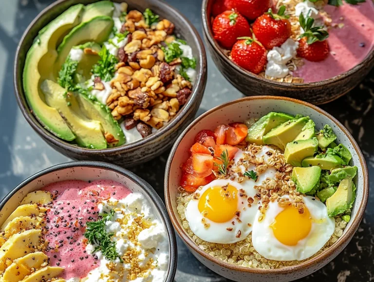 Colorful High-Protein Breakfast Spread
